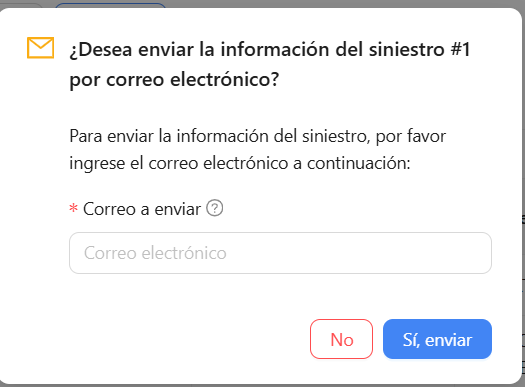 Enviar correo al guardar el siniestro